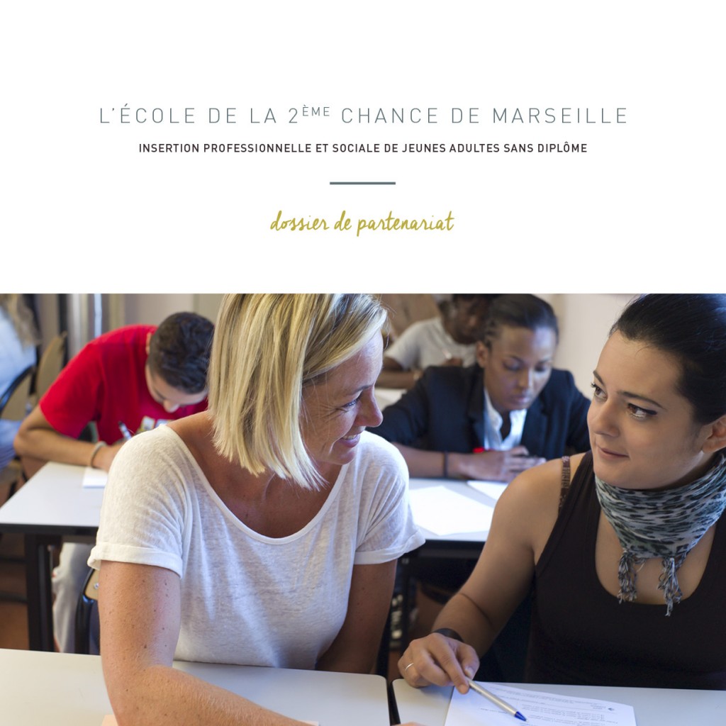 Création de la plaquette de présentation de l'Ecole de la Deuxième Chance de Marseille 